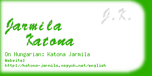 jarmila katona business card
